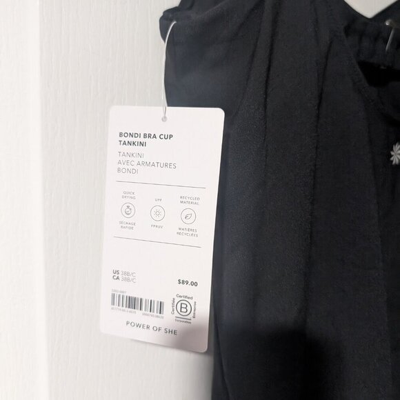 NWT Athleta | Bondi Bra Cup Tankini Top in Black (38B/C) - Picture 5 of 10